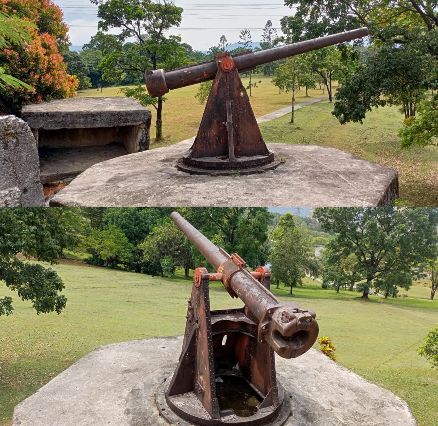 Dua Meriam, Jejak Jepang di Tengah Hijau Lapangan Golf Semen Padang